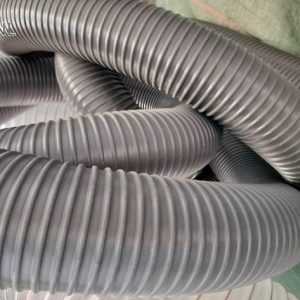 Ống ruột gà gân nhựa PVC màu xám đen phi 114