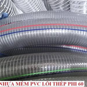 Ống nhựa mềm PVC lõi thép phi 64 lò xo Nguyên Lâm