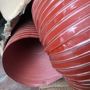 Ống Silicone màu đỏ lõi thép chịu nhiệt độ cao phi 300