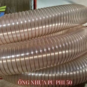 Ống nhựa PU lò xo đàn hồi phi 50 lõi thép mạ đồng