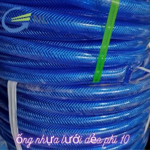 Ống nhựa lưới phi 10 da răn tưới cây tưới vườn xanh đậm