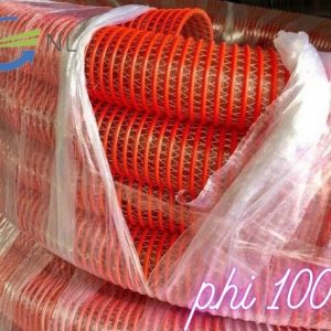 Tổng kho ống nhựa PVC gân nổi màu cam xe môi trường